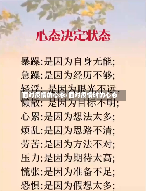 面对疫情的心态/面对疫情时的心态-第3张图片