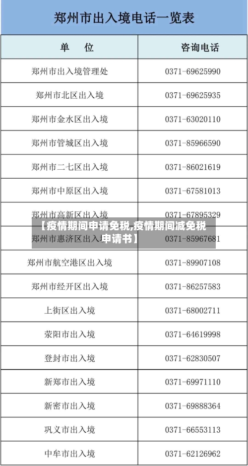 【疫情期间申请免税,疫情期间减免税申请书】